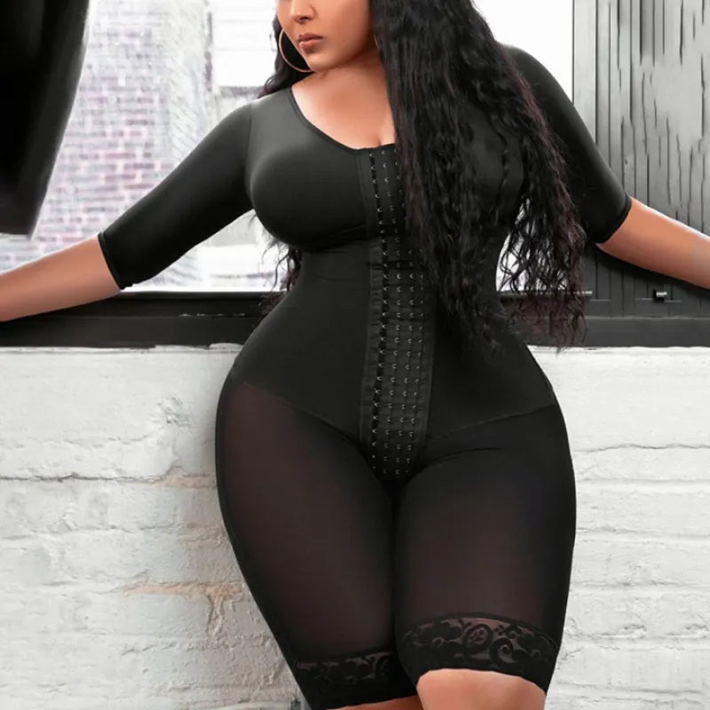 Fajas Colombianas Full Body Support Arm Compression With Built In Bra Half Sleeve Mid Leg BBl Post Op Surgery Supplies Skims