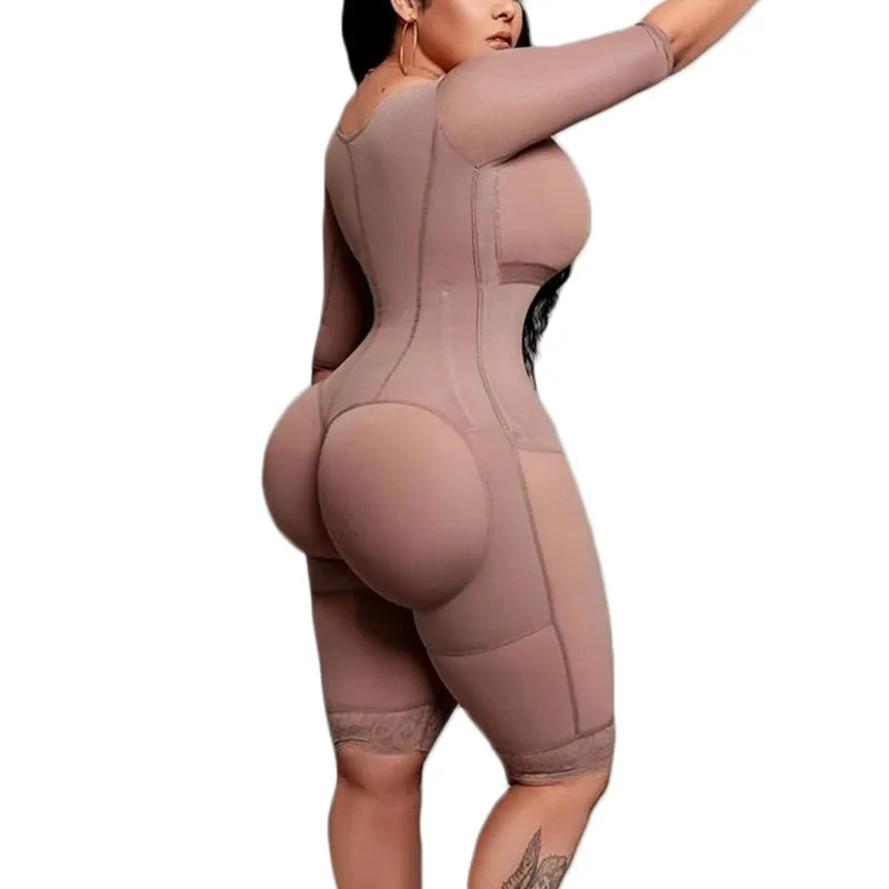 Fajas Colombianas Full Body Support Arm Compression With Built In Bra Half Sleeve Mid Leg BBl Post Op Surgery Supplies Skims