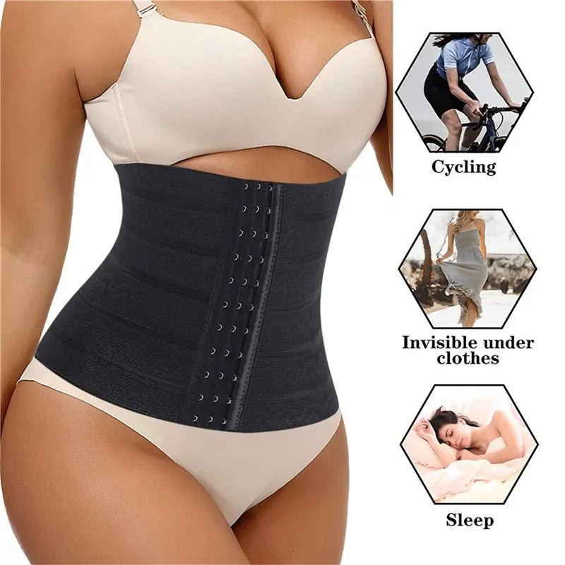 Women Faja Waist Trainer Slimming Sheath Postpartum Support Flat Belly Girdle Body Shapewear Wrap Belt Corset for Tummy control