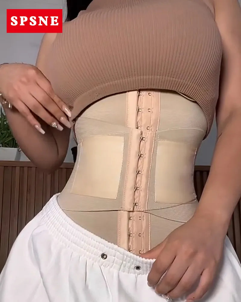 New Hourglass Waistband Fajas Colombianas Waist Trainer Tummy Slimming Slimming Sheath Woman Flat Belly Girdle