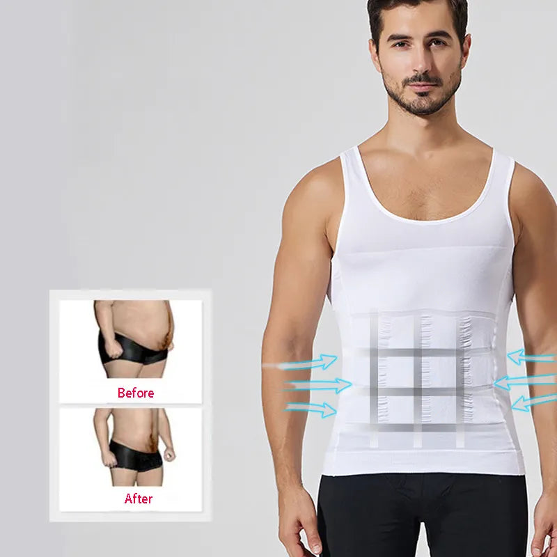 Abdomen Shapewear Mens Body Shaper Compression Tank Tummy Slimming Sheath Gynecomastia Shapers Corset Waist Trainer Fajas Tops
