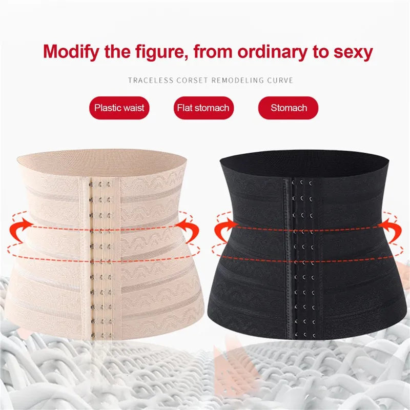 Women Faja Waist Trainer Slimming Sheath Postpartum Support Flat Belly Girdle Body Shapewear Wrap Belt Corset for Tummy control