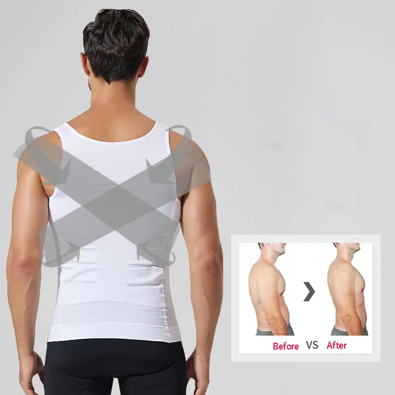 Abdomen Shapewear Mens Body Shaper Compression Tank Tummy Slimming Sheath Gynecomastia Shapers Corset Waist Trainer Fajas Tops