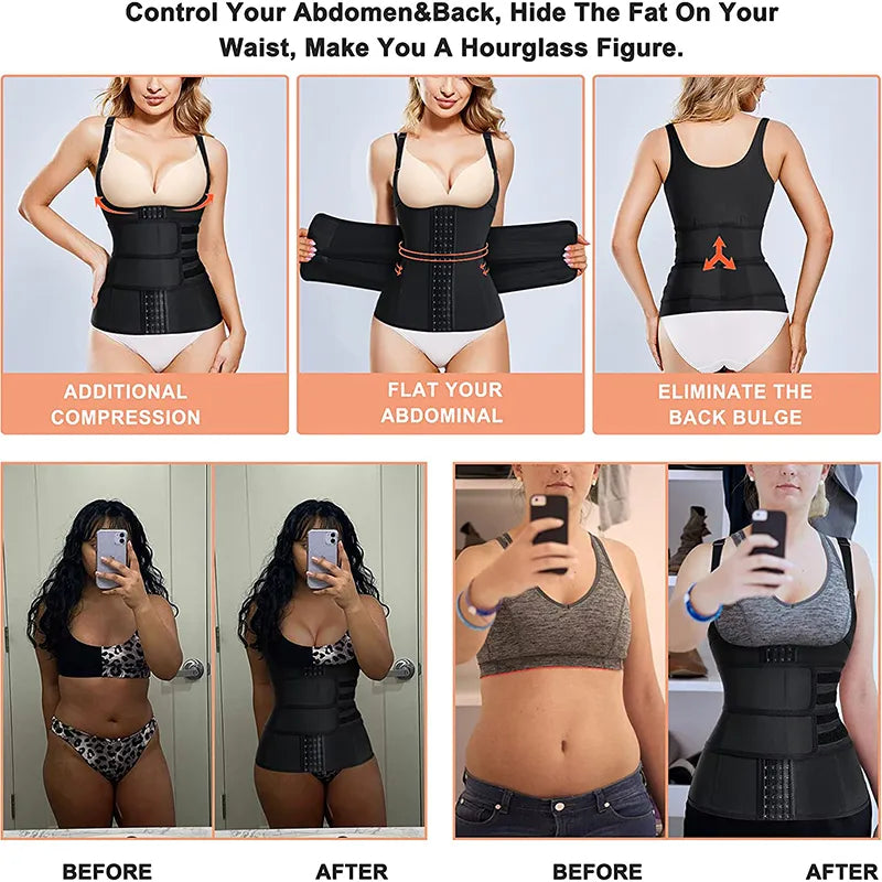 Faja Body Shapewear Waist Trainer Corset Top Women's Binders and Shapers Modeling Strap Slimming Sheath Flat Belly Sauna Suit