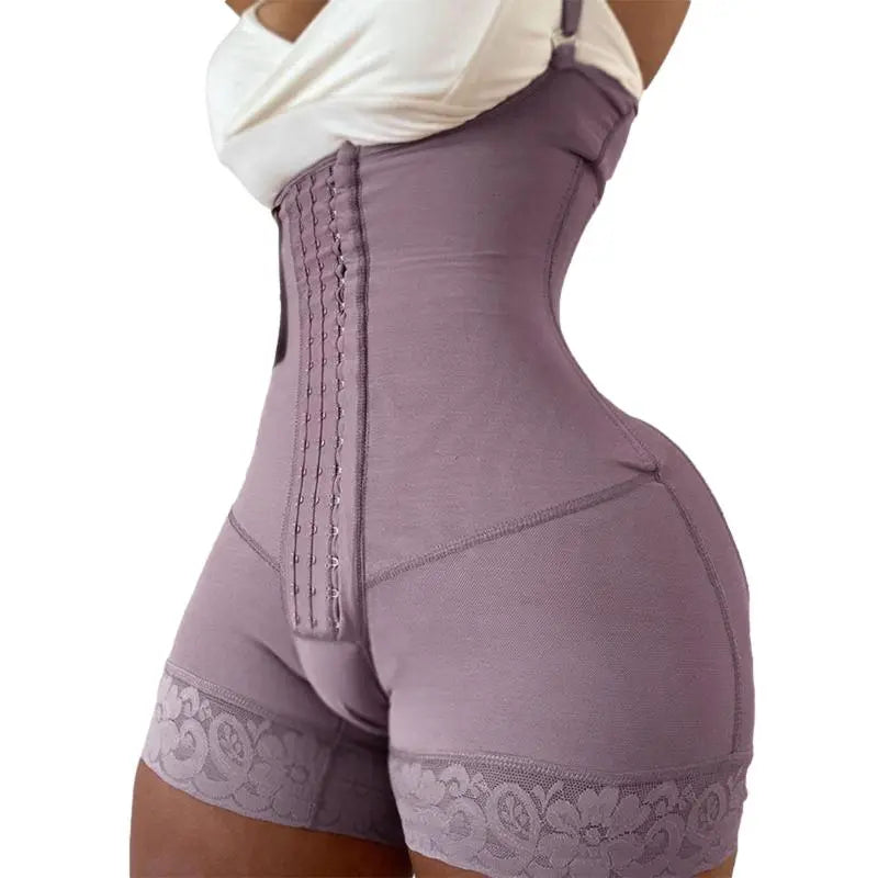 Purple Fajas Open Bust Bodysuit Waist Trainer Corset Post Surgery Tummy Control Butt Lifter Skims Shapewear Bbl Shapers Spanx XS