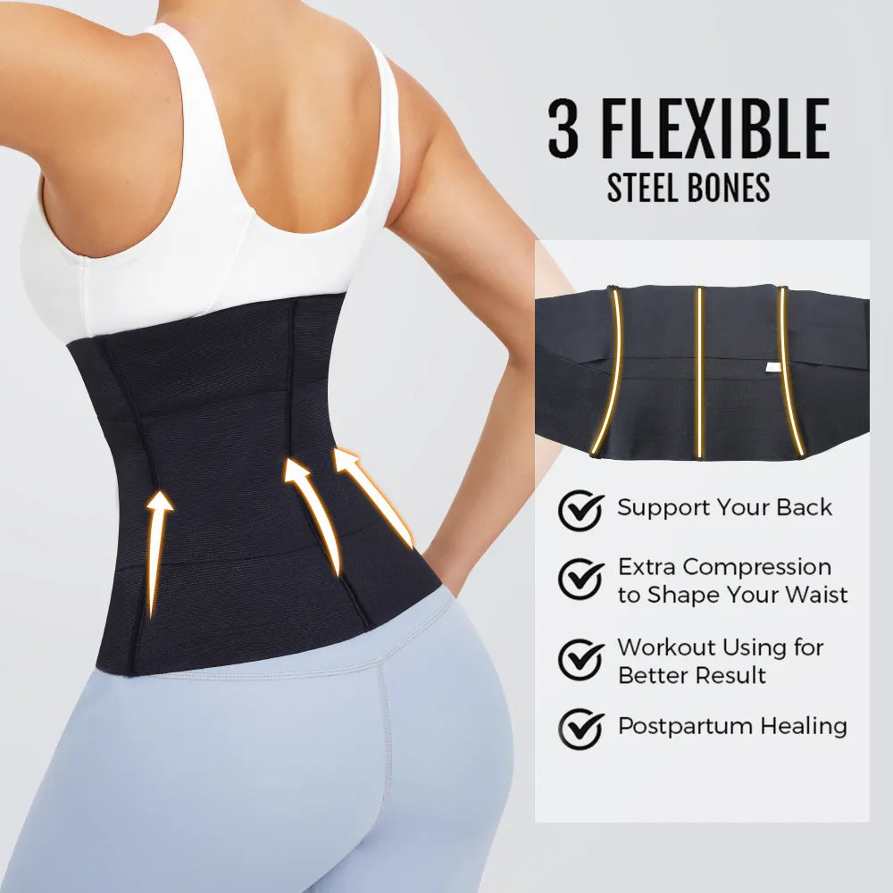 MISTHIN Waist Trainer Cincher Postpartum Double Belt Corset For Women Adjustable Corset Belly Reducing Fajas Girdle Firm Shaper